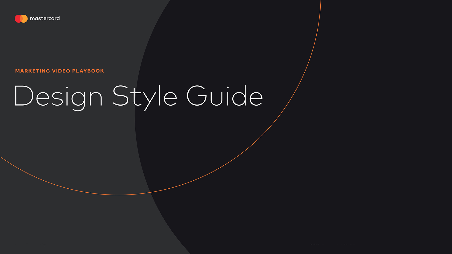 Mastercard Design Style Guide cover