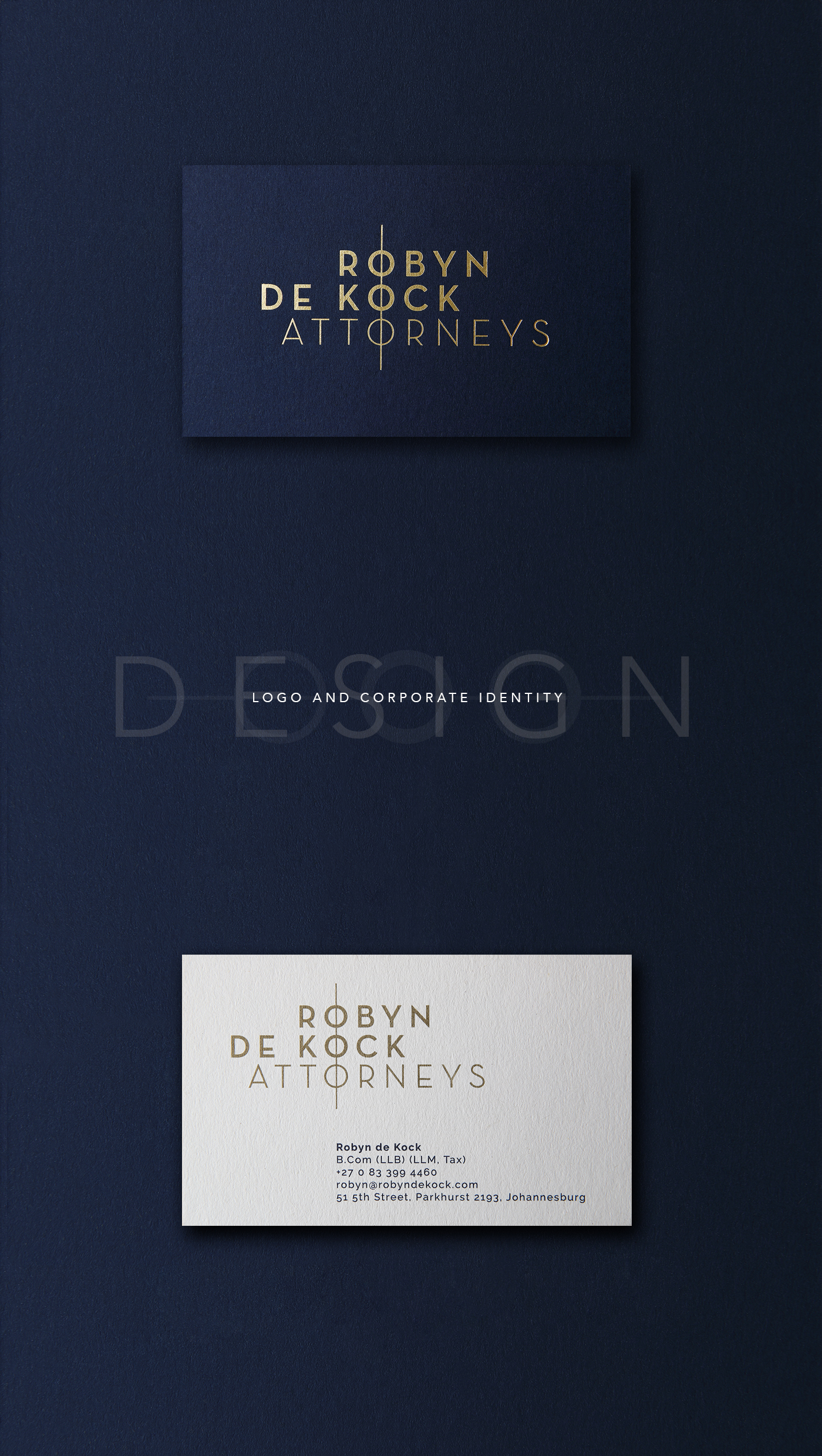 Robyn De Kock Attorneys business card design. By MR.SMiTH