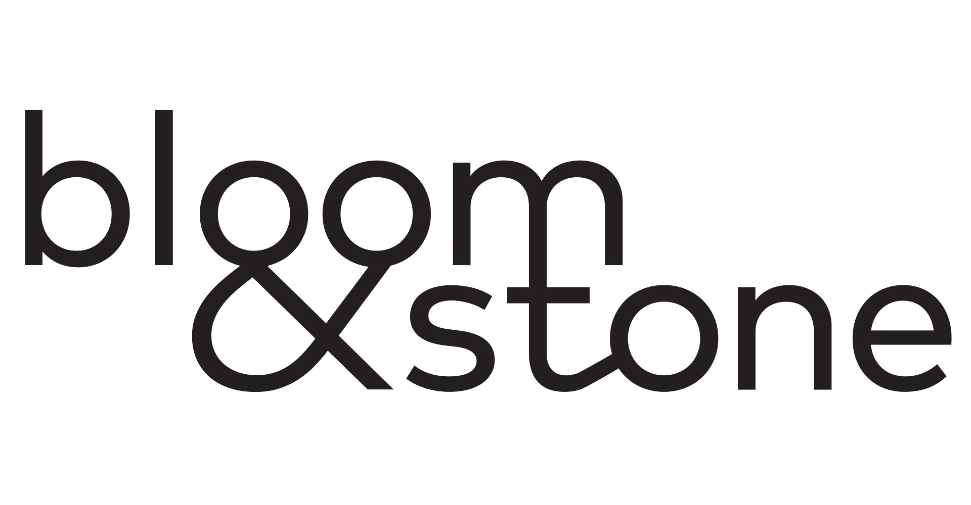 Bloom & Stone logo in black