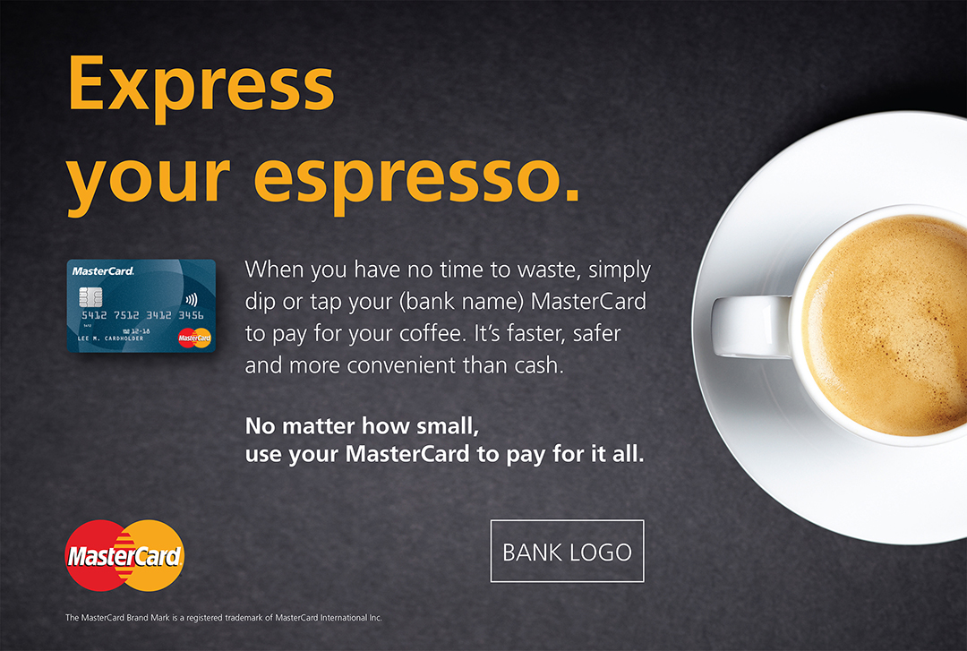 MasterCard Everyday campaign: visual of an espresso cup
