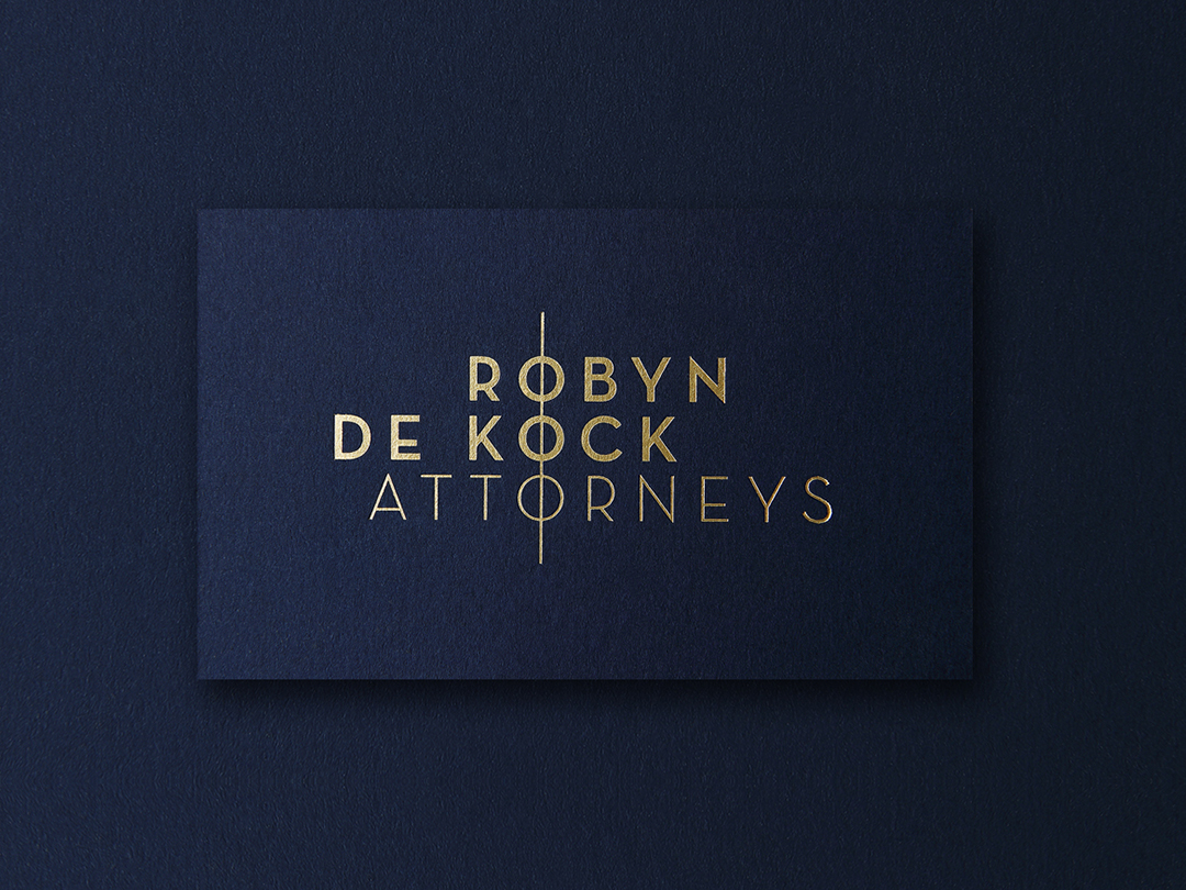 Robyn de Kock Attorneys business card