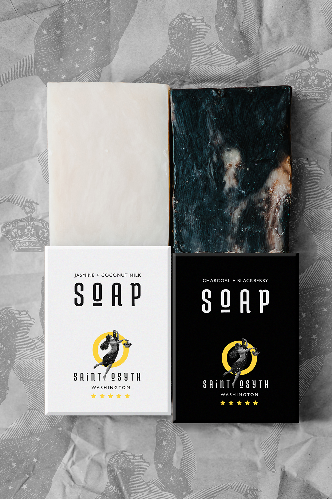 Saint Osyth soap packaging, design by MR.SMiTH Creative Studio