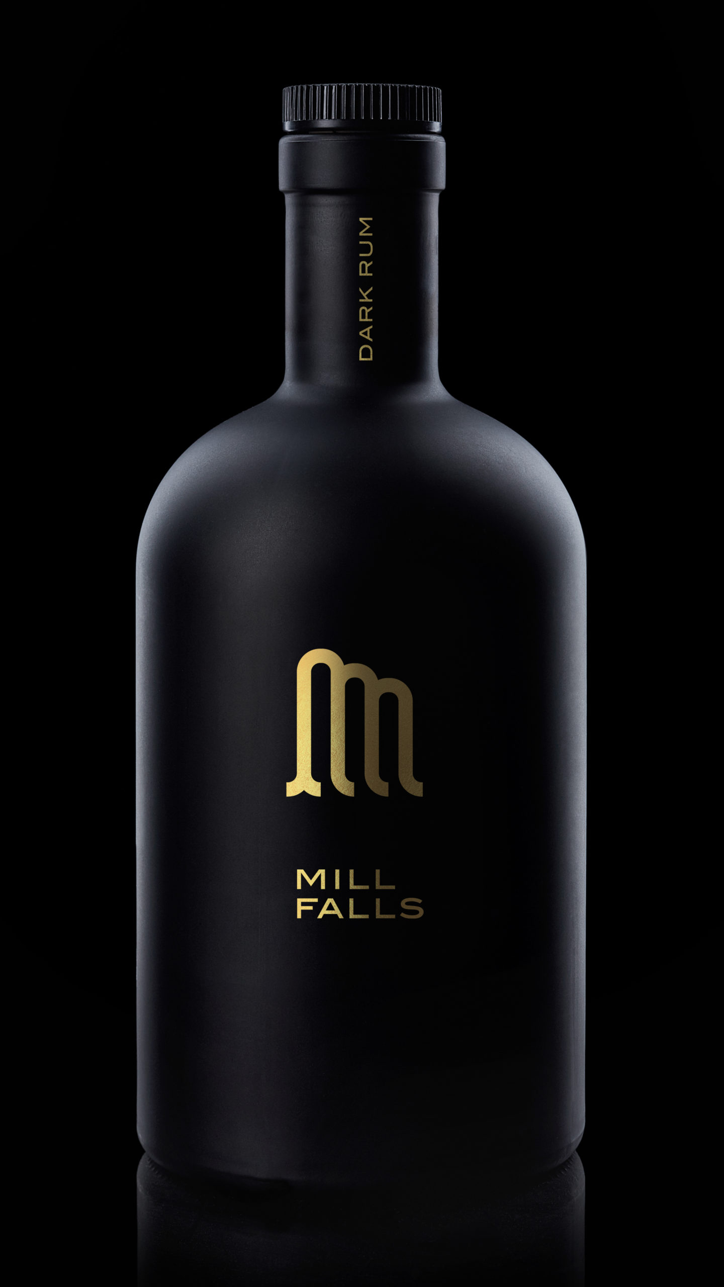 A bottle of Mill Falls dark rum